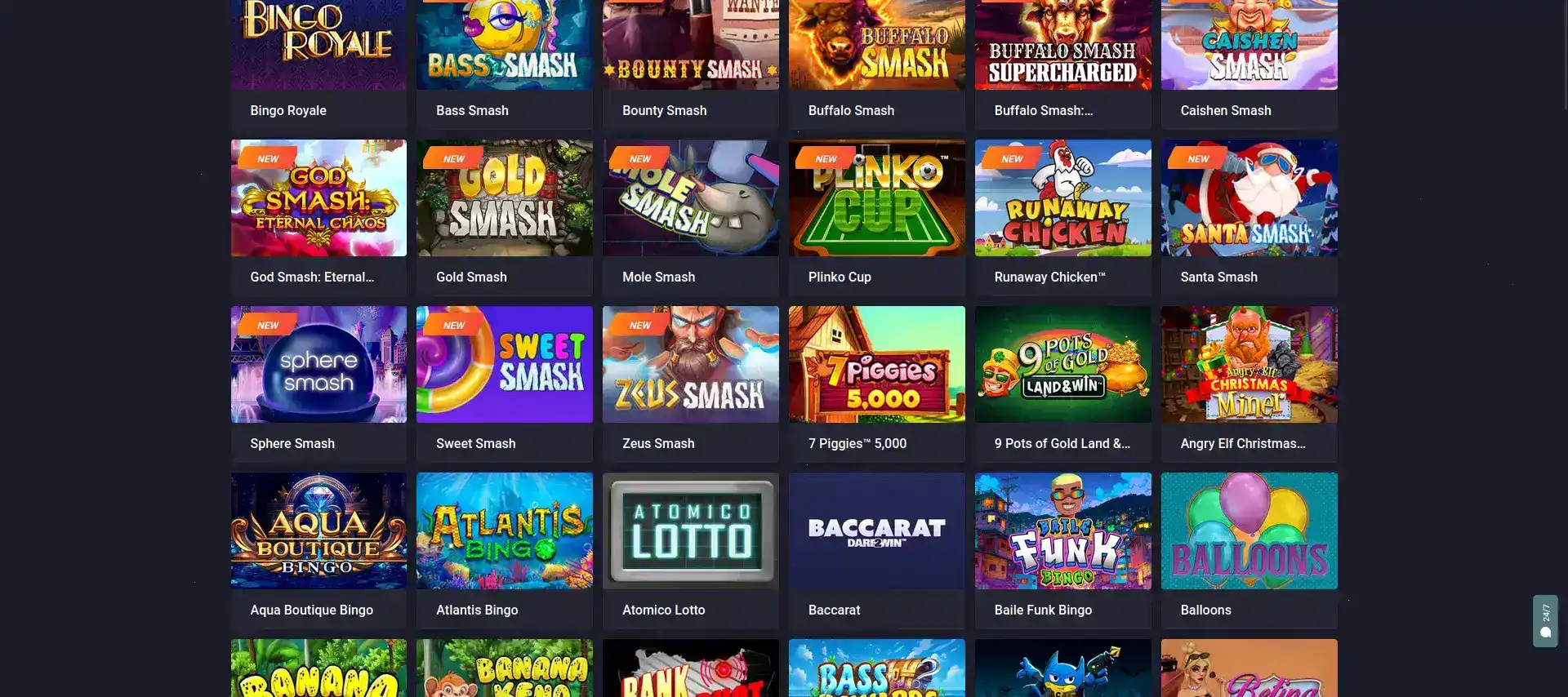 Интерфейс игрового зала Pokerok казино с множеством слотов